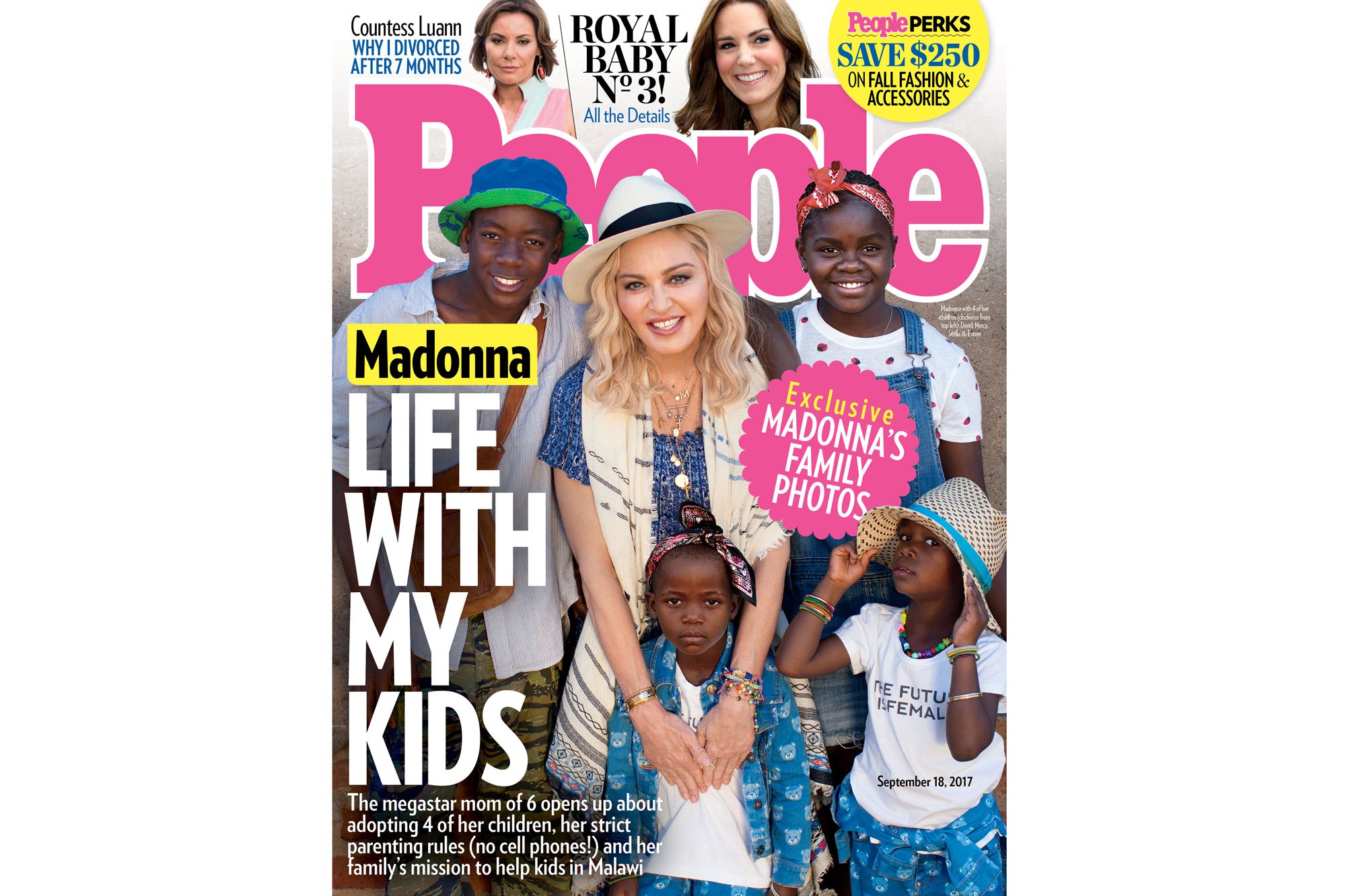 Madonna y sus hijo en la revista 'People'