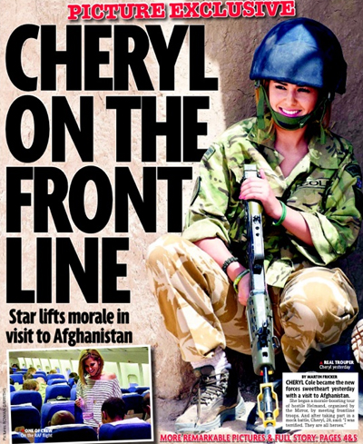 Cheryl Cole se va a la guerra