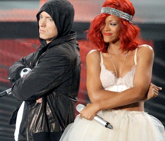 Eminem y Rihanna incómodamente juntos en los VMAs