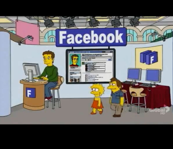 Facebook ya está en Los Simpsons