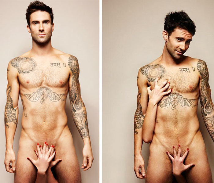 Adam Levine de Maroon 5, desnudo