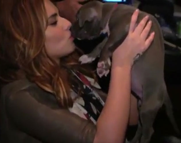 Cheryl besando perros