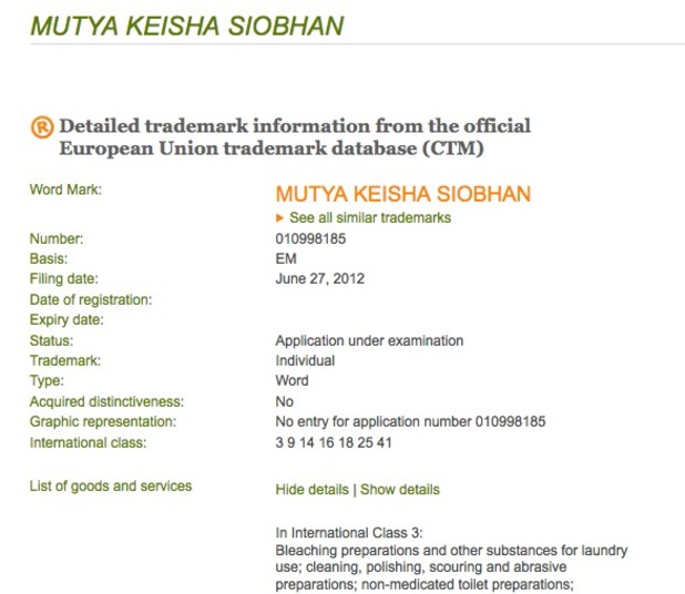 Mutya Keisha Siobhan el documento