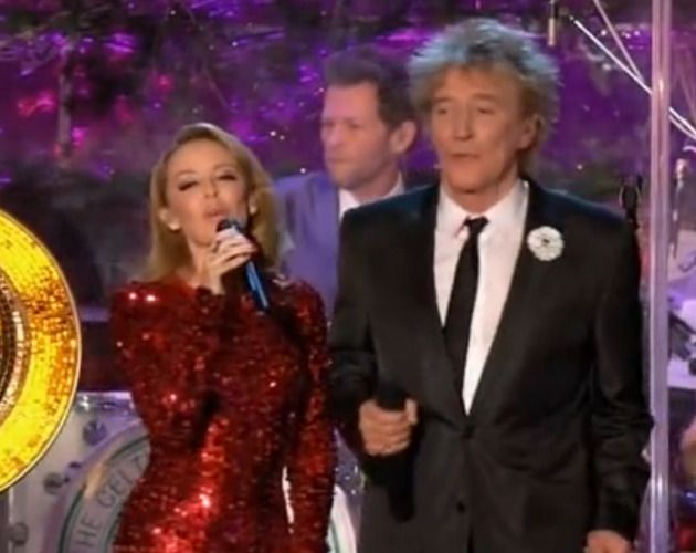 Kylie canta con Rod Stewart 'Let It Snow'