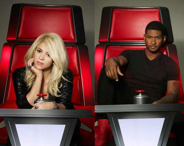 Shakira y Usher en las nuevas fotos oficiales de 'The Voice'