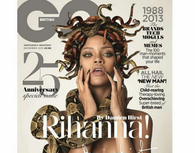 Rihanna, desnuda a lo medusa en la portada de 'GQ'
