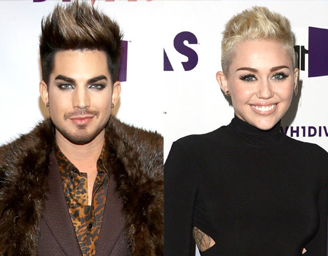 Miley Cyrus y Adam Lambert comparten porro en Halloween