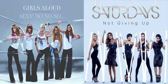 The Saturdays copian a Girls Aloud en la portada de 'Not Giving Up'