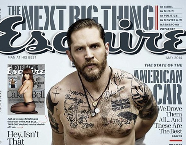 Tom Hardy, sin camiseta en el último número de 'Esquire'