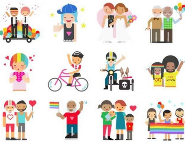 Stickers del Orgullo Gay en Facebook