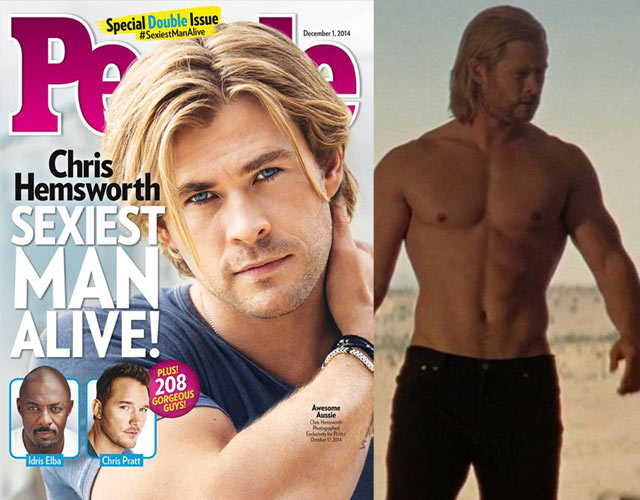 Chris Hemsworth, hombre más sexy de 2014 según People