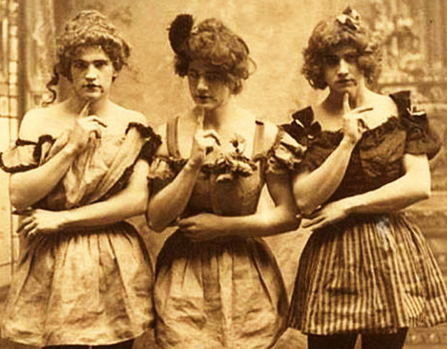 Fotografías de drag queens del siglo XIX