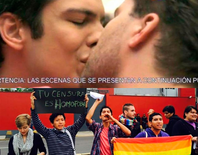 Críticas por la homofobia de ATV al poner un rótulo de advertencia ante el beso gay de una telenovela