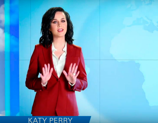 Katy Perry presenta el tiempo