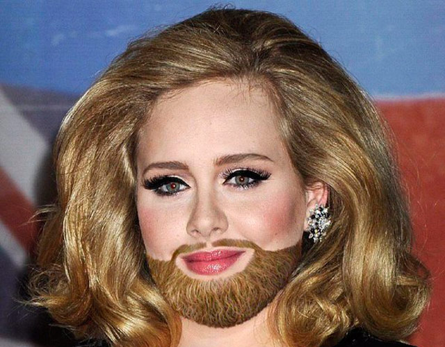 Adele confiesa que tiene barba