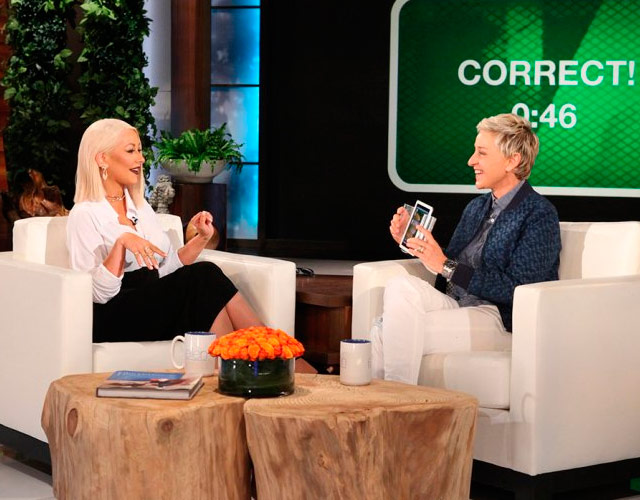 Christina Aguilera imita a Madonna o Lady Gaga en 'The Ellen Show'