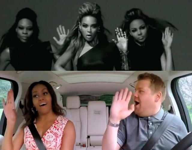 Michelle Obama imita a Beyoncé en Carpool Karaoke