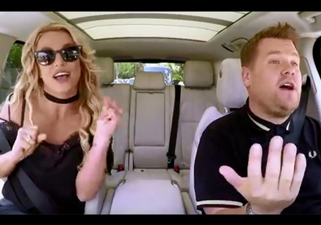 Britney Spears lo da todo en el Carpool Karaoke con James Corden