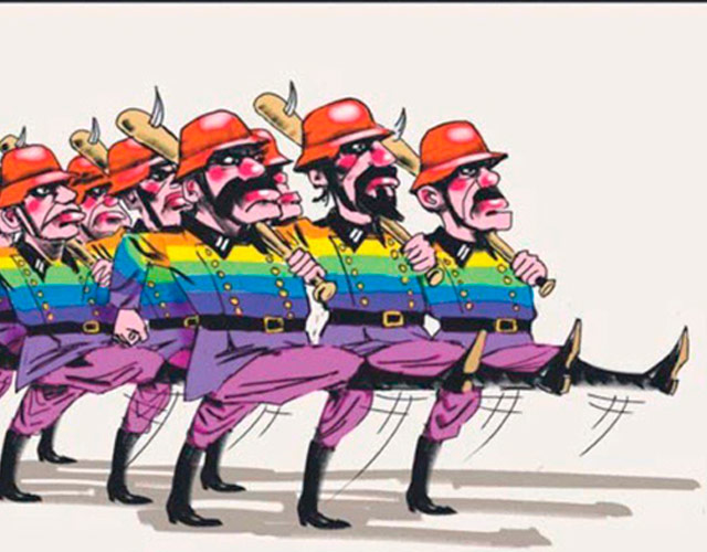 Un dibujante compara a los gays con los nazis en un periódico