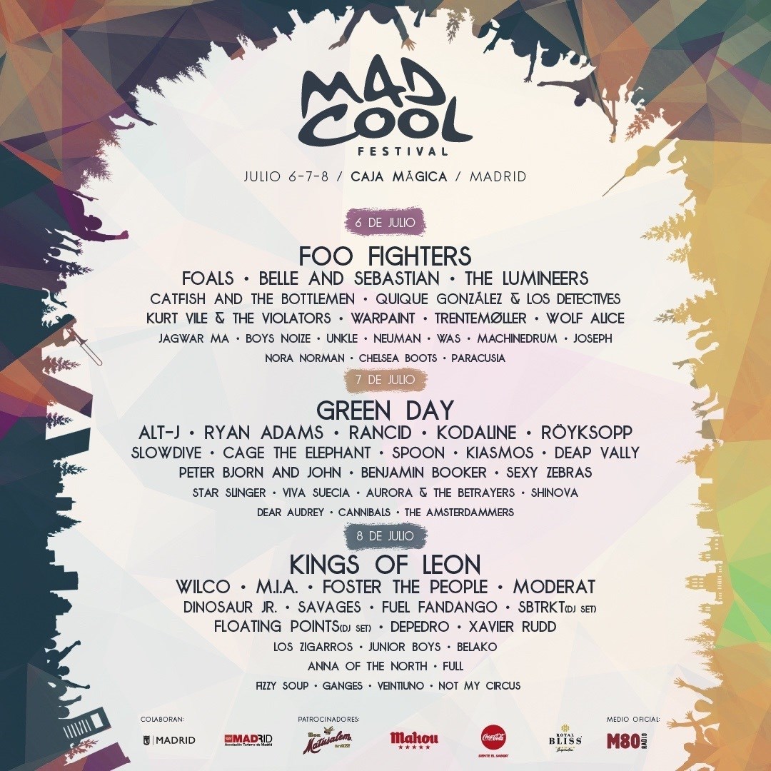 Cartel definitivo del Mad Cool Festival 2017