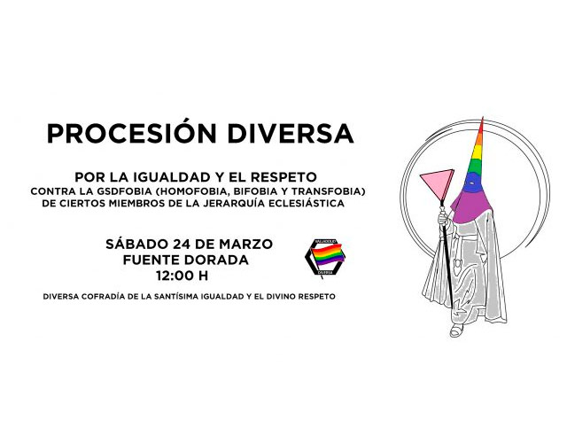 Procesión contra la homofobia en la Semana Santa de Valladolid