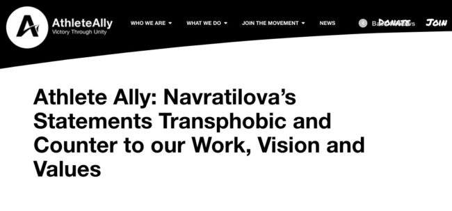 Grupo LGBT corta lazos con Martina Navratilova por su transfobia 2
