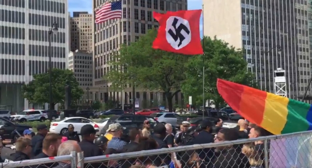 Manifestantes neonazis interrumpen las celebraciones del Orgullo de Motor City en Detroit