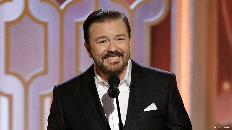 El comico Ricky Gervais volverá a presentar los Globos de Oro