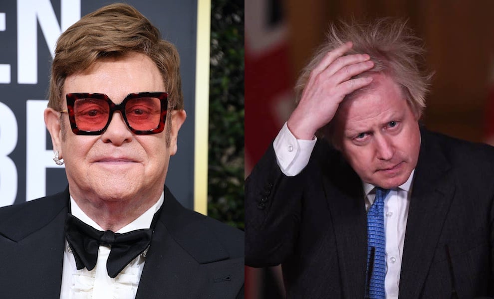 Elton John presiona a Boris Johnson para luchar contra el sida