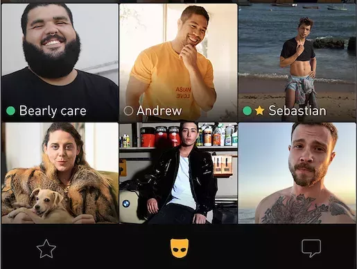 Image of the Grindr app