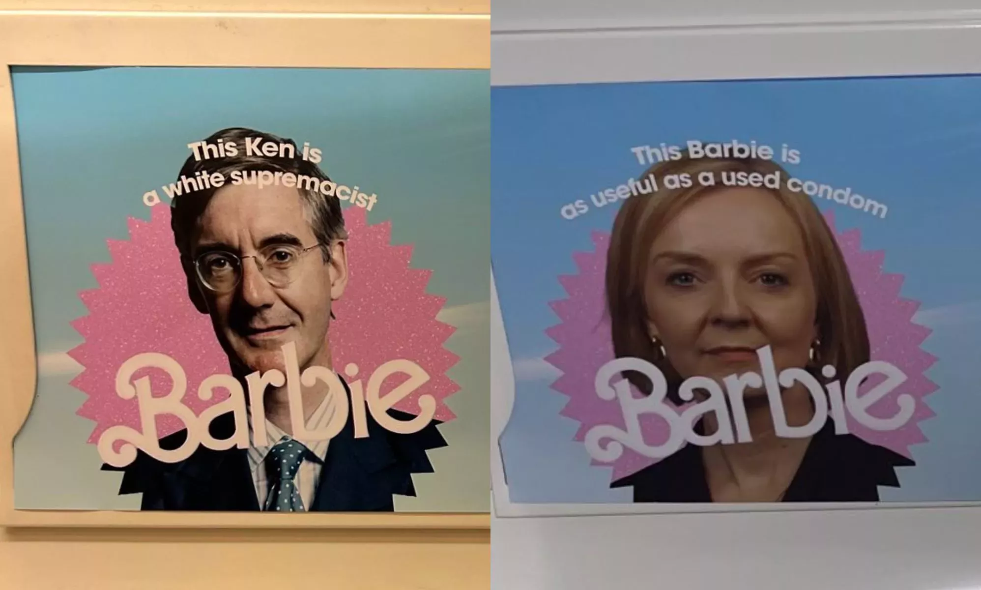 Nuevos anuncios de Barbie contra los conservadores en Londres: 