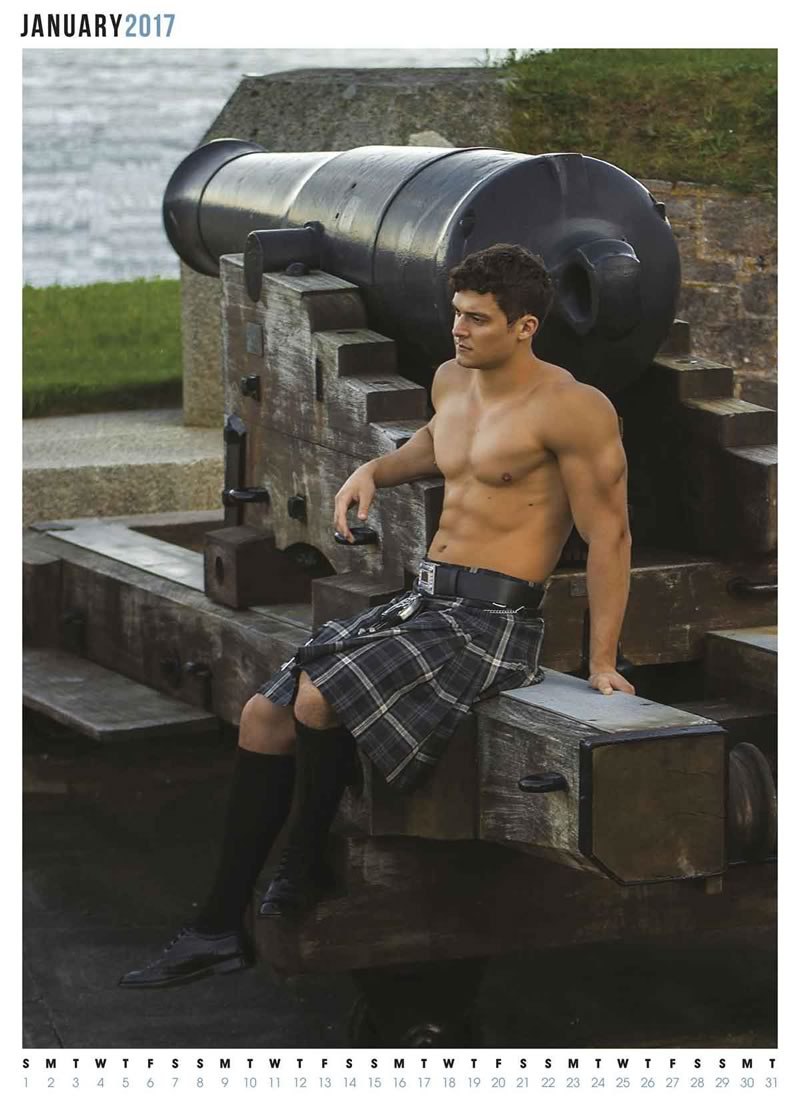 Calendario hombres desnudos en kilt 2017