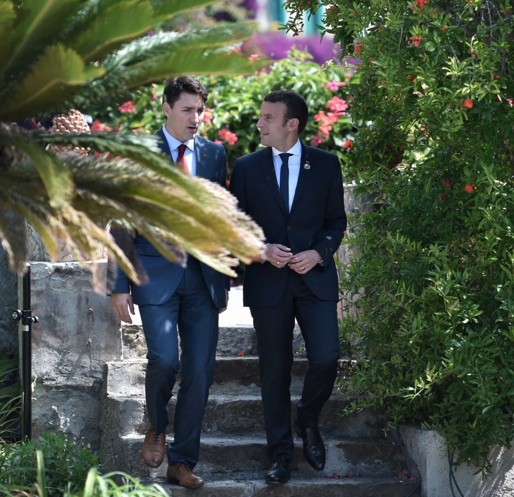 Emmanuel Macron y Justin Trudeau