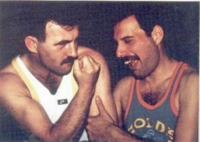 Freddie Mercury y Jim Hutton