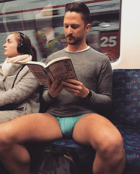 Sin pantalones en el metro 2018