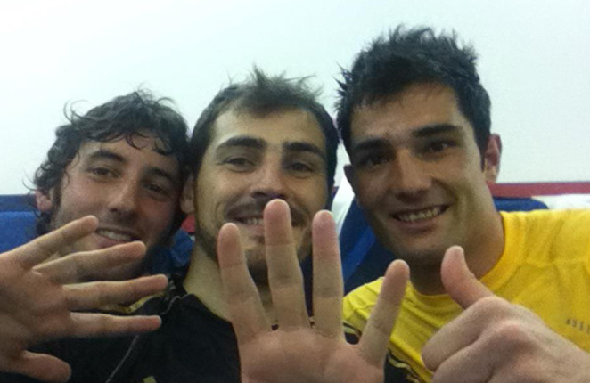 El Real Madrid celebra el título de Liga