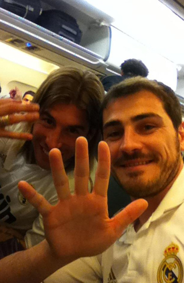 El Real Madrid celebra el título de Liga