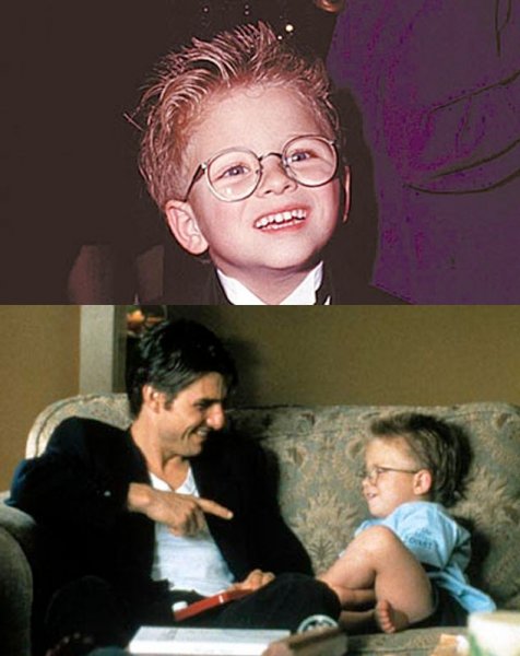 Jonathan Lipnicki y Tom Cruise