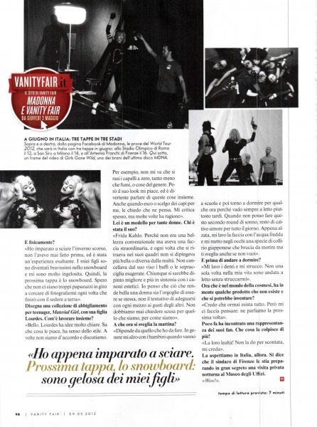 Madonna para \'Vanity Fair\'