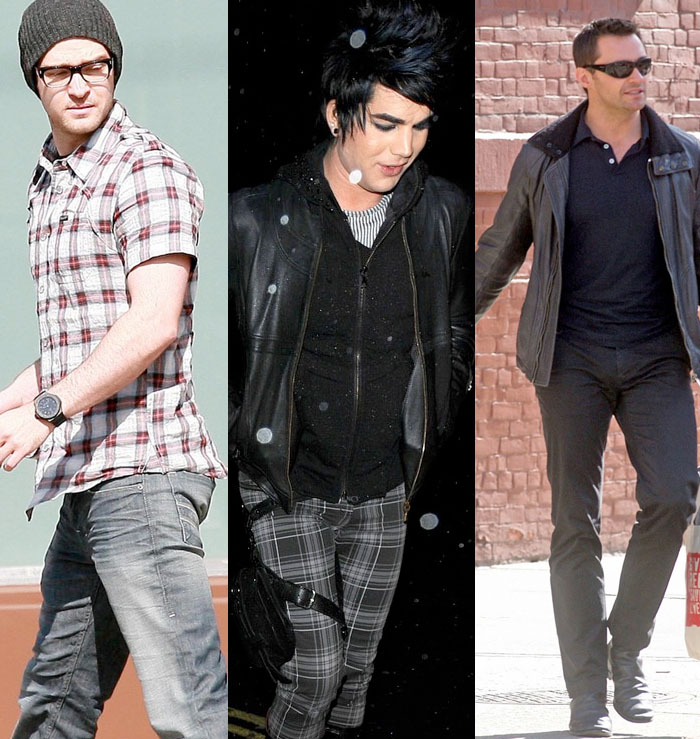 LOOKS: Adam Lambert y Justin Timberlake optan por los cuadros, Hugh Jackman por el cuero