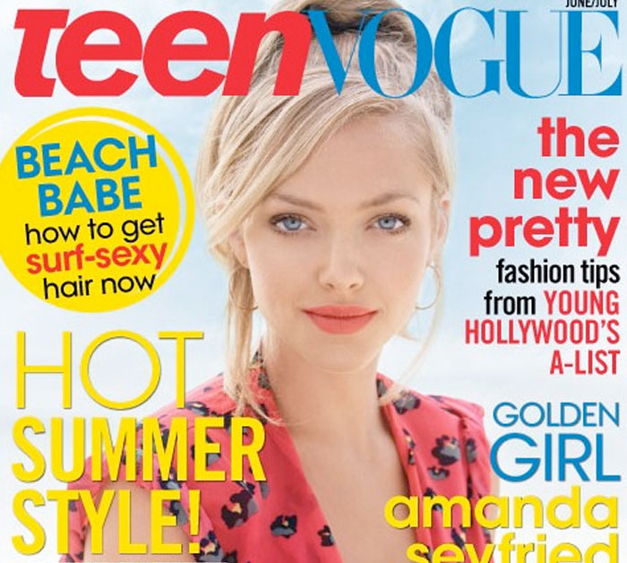 Amanda Seyfried portada del Teen Vogue.