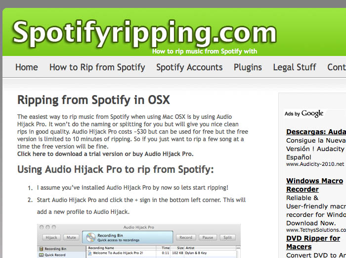 Spotify ya tiene la trampa hecha, Spotifyripping