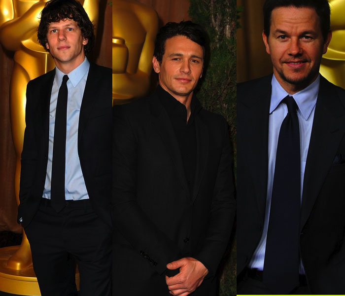 James Franco y Mark Whalberg, guapérrimos en el 'luncheon' de los Oscar