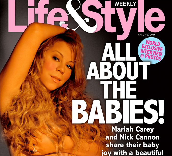 Mariah Carey, desnuda y preñada en la portada de una revista