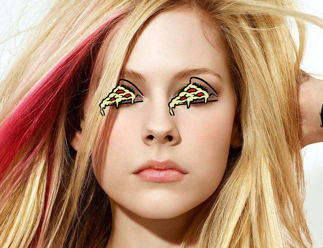 Avril Lavigne hasta en la... pizza