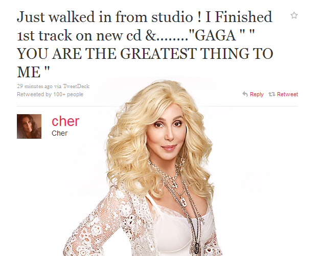Cher graba una canción compuesta por... ¡Lady Gaga!