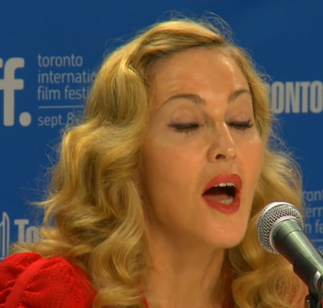Madonna recita 'Secret' en el Festival de Cine de Toronto