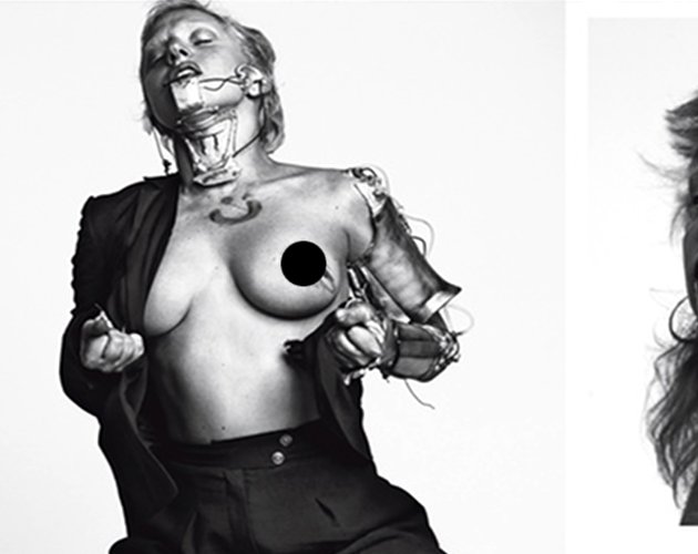 Lady Gaga enseña las tetas bionicas en 'Vogue Italia'