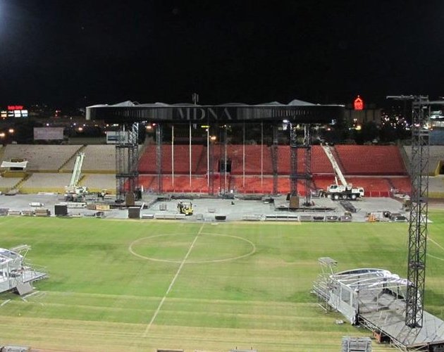 Ya está construido en Tel Aviv el escenario del 'MDNA Tour' de Madonna