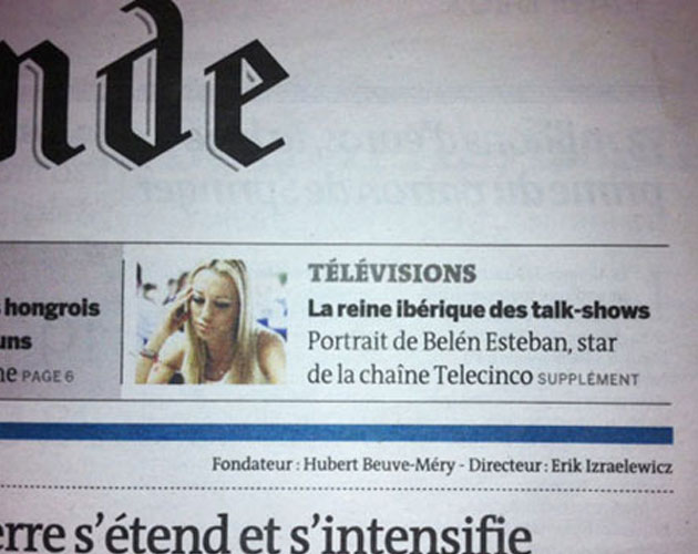 Belén Esteban, en la portada de Le Monde